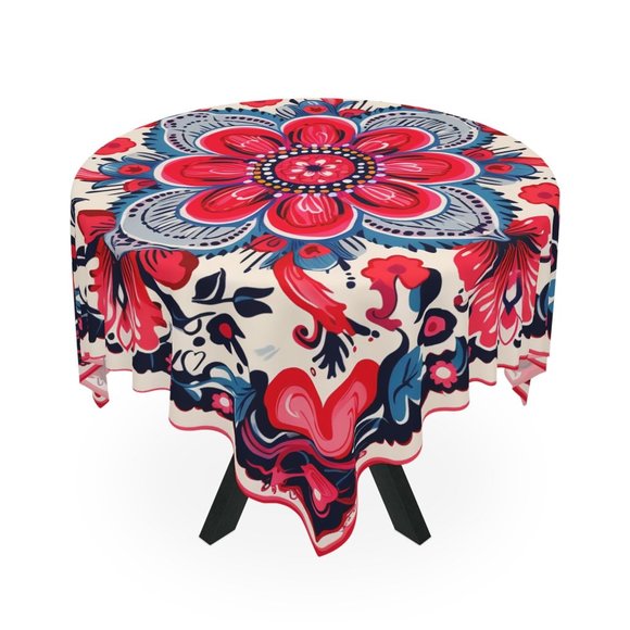 Boho Tablecloth | Vintage Tablecloth | Floral table cloth | Rectangle Square - Picture 1 of 5
